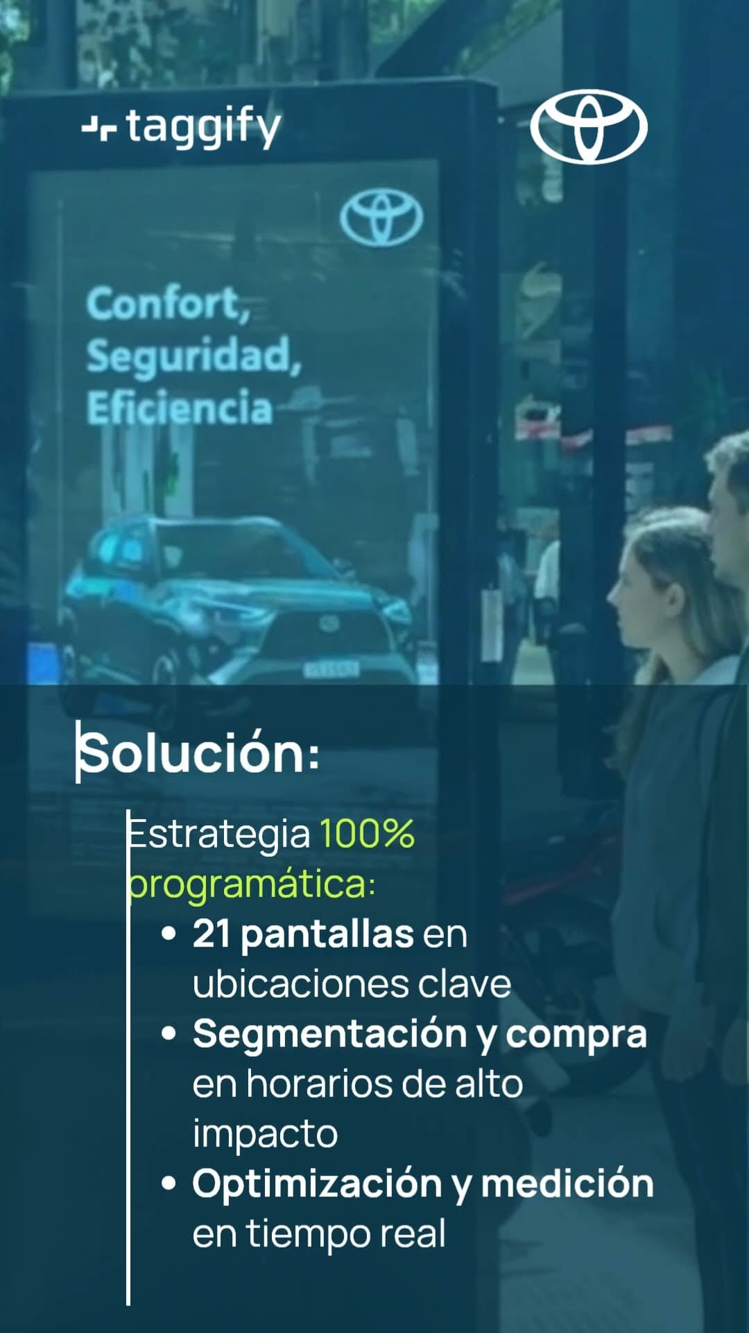 Toyota innovó con su nuevo Yaris Cross híbrido con pDOOH junto a Taggify