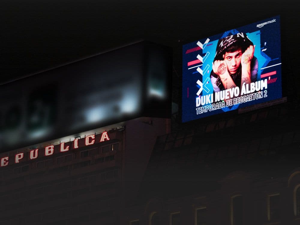 Amazon Music Argentina exclusive launch campaign with Taggiffy's programmatic DOOH — Image 1