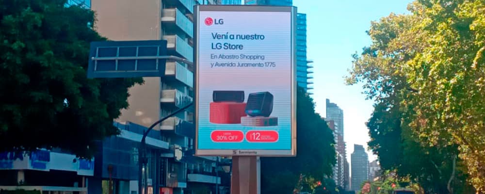 LG reforzó su posicionamiento de marca con una campaña pDOOH junto a Taggify