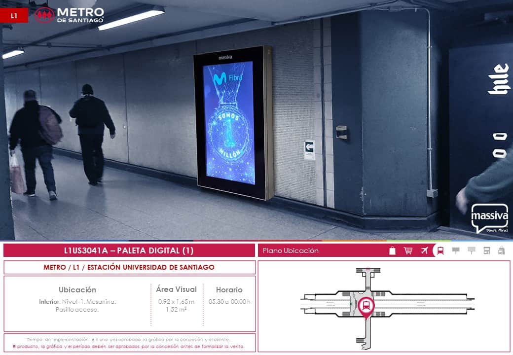 Santiago - Est. Central - Est. Universidad De Santiago - Pasillo Acceso - Estación Central · Est. Central - Est. Universidad De Santiago - Pasillo Acceso